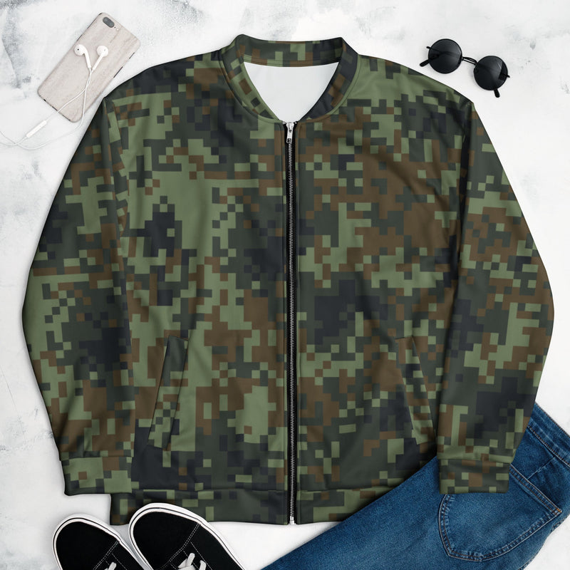 Digital Dual-Tex Woodland CAMO Unisex Bomber Jacket