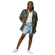 Digital Dual-Tex Woodland CAMO Unisex Short-Sleeve Button Shirt - Button-Up