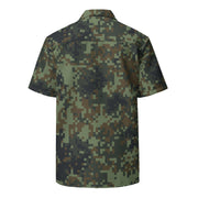 Digital Dual-Tex Woodland CAMO Unisex Short-Sleeve Button Shirt - Button-Up