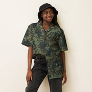 Digital Dual-Tex Woodland CAMO Unisex Short-Sleeve Button Shirt - Button-Up