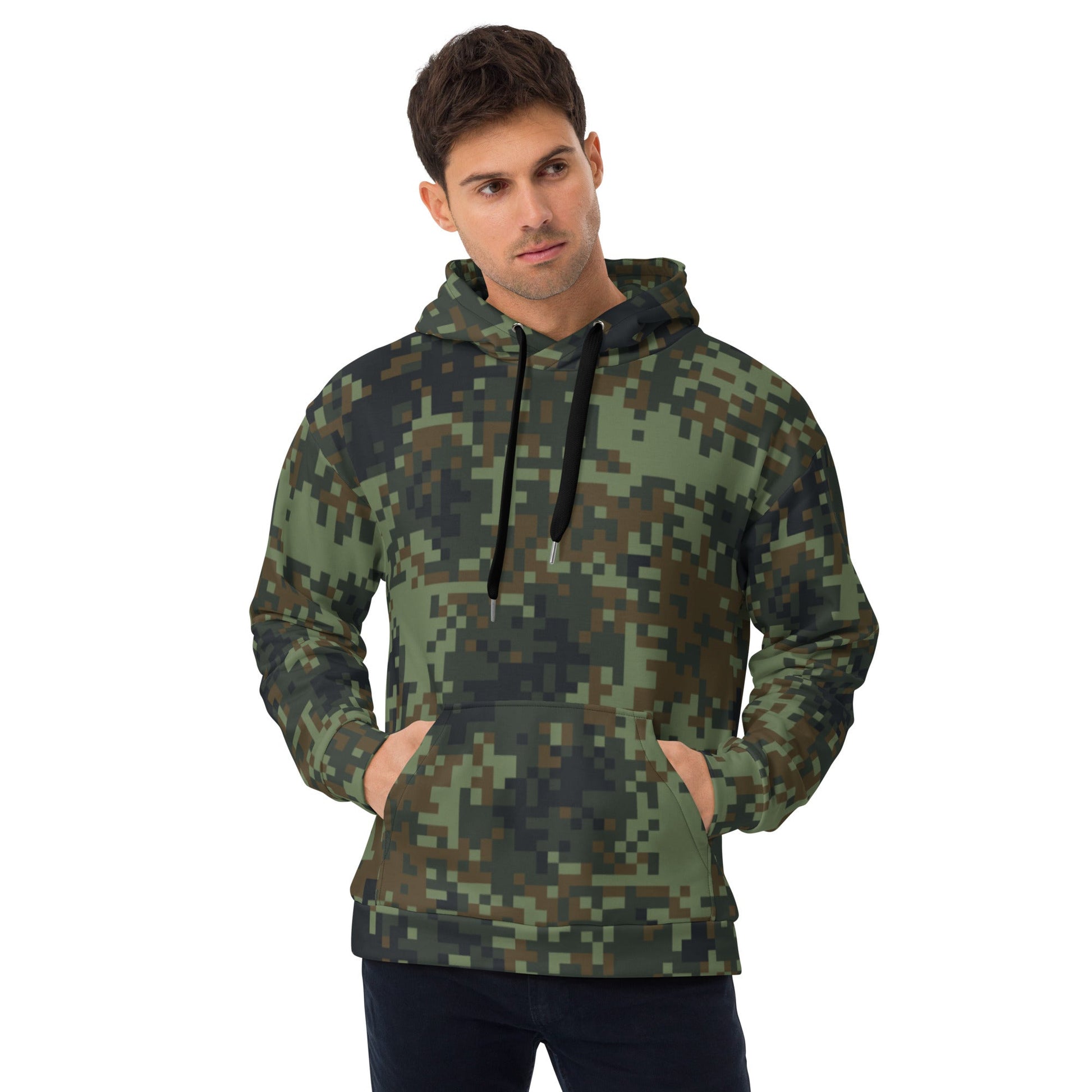 American Digital Dual-Tex Woodland CAMO Unisex Hoodie - 2XS - Hoodies