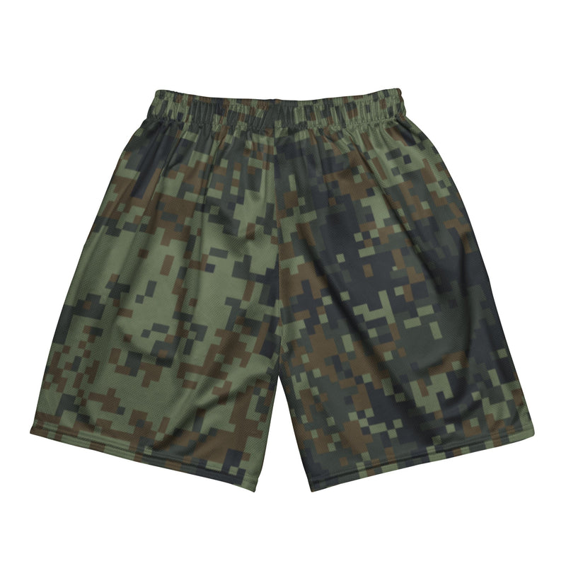 Digital Dual-Tex Woodland CAMO Unisex Mesh Shorts