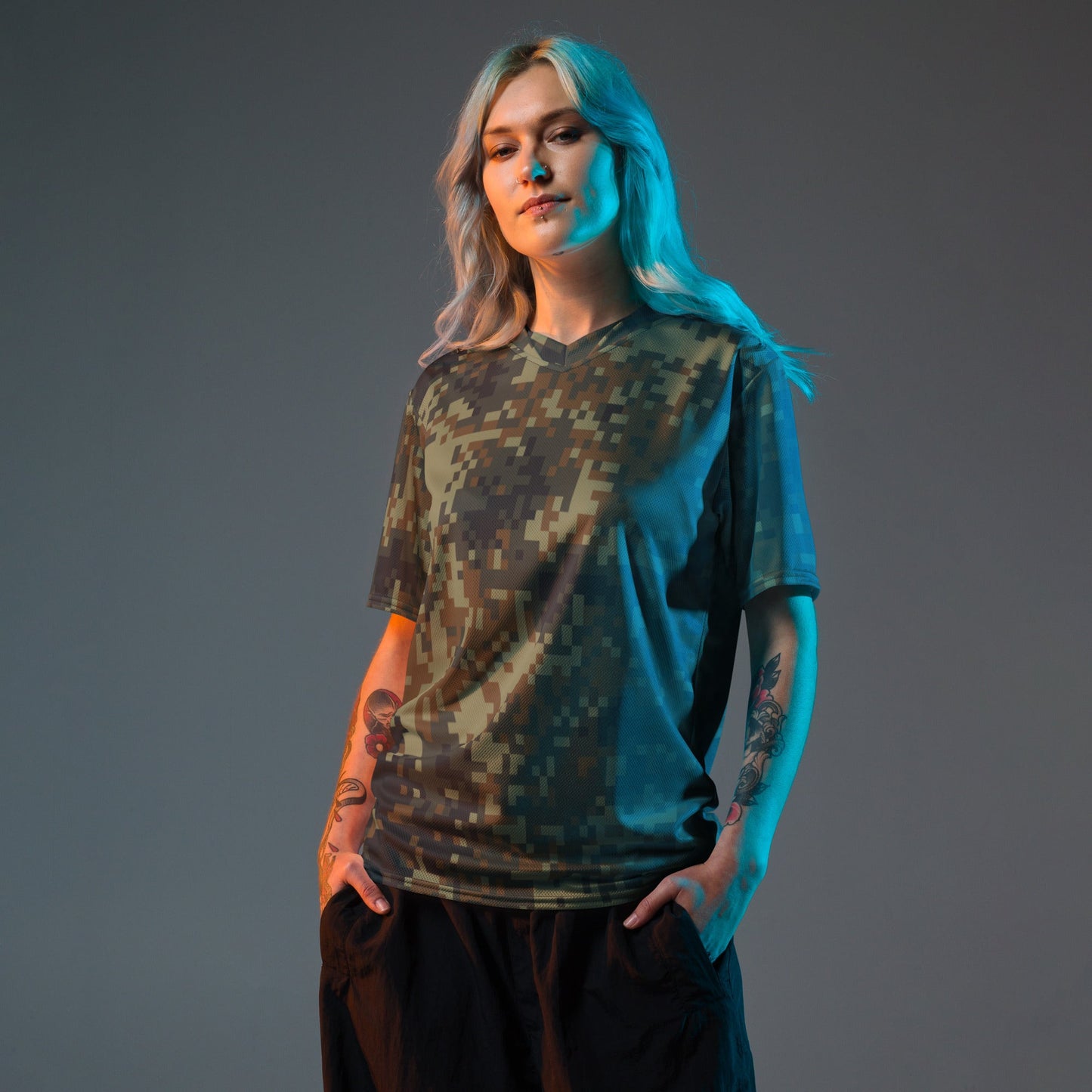 American Digital Dual-Tex Woodland CAMO unisex sports jersey - Sports Jerseys