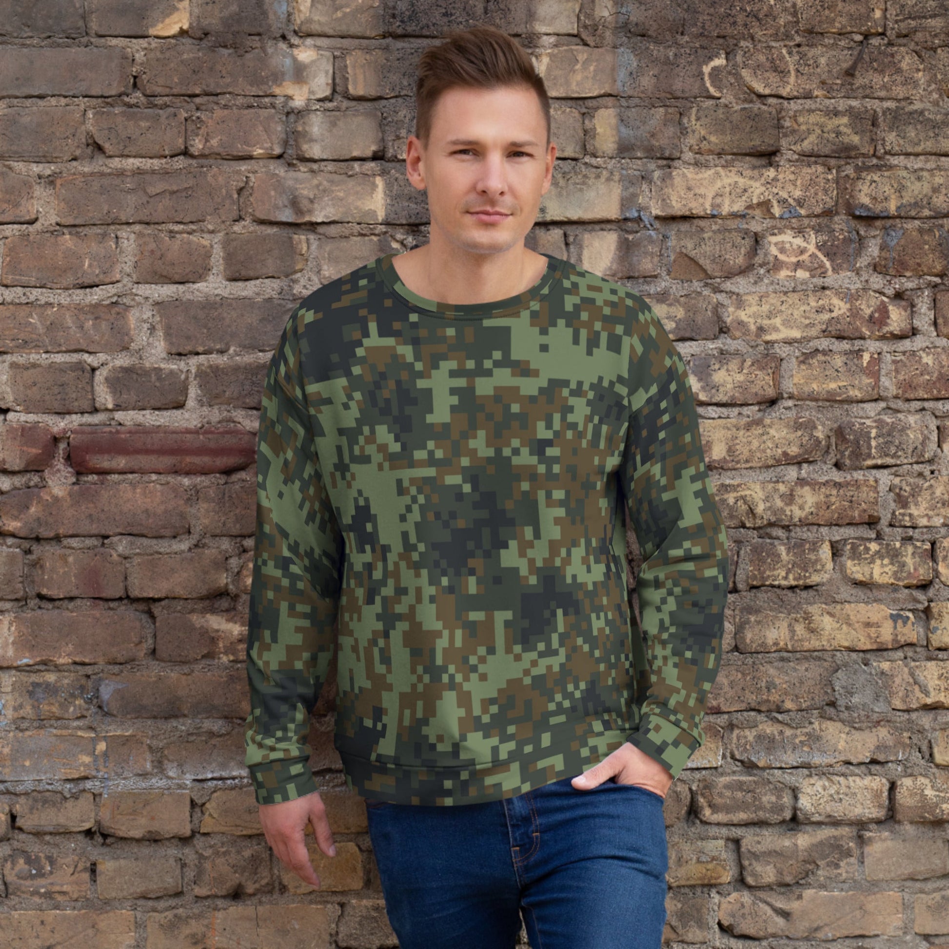 American Digital Dual-Tex Woodland CAMO Unisex Sweatshirt - 2XS - Sweatshirts