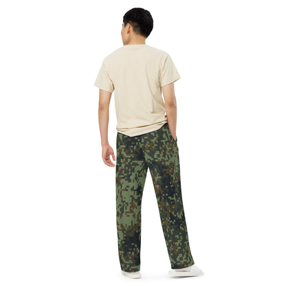 American Digital Dual-Tex Woodland CAMO unisex wide-leg pants - Wide-leg Pants