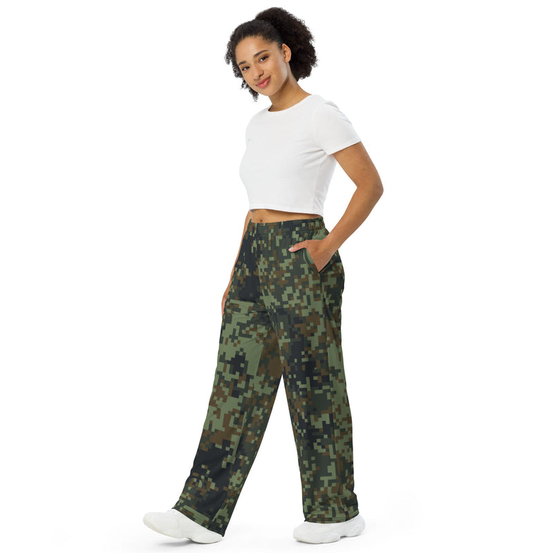 Digital Dual-Tex Woodland CAMO Unisex Wide-Leg Leisure Pants