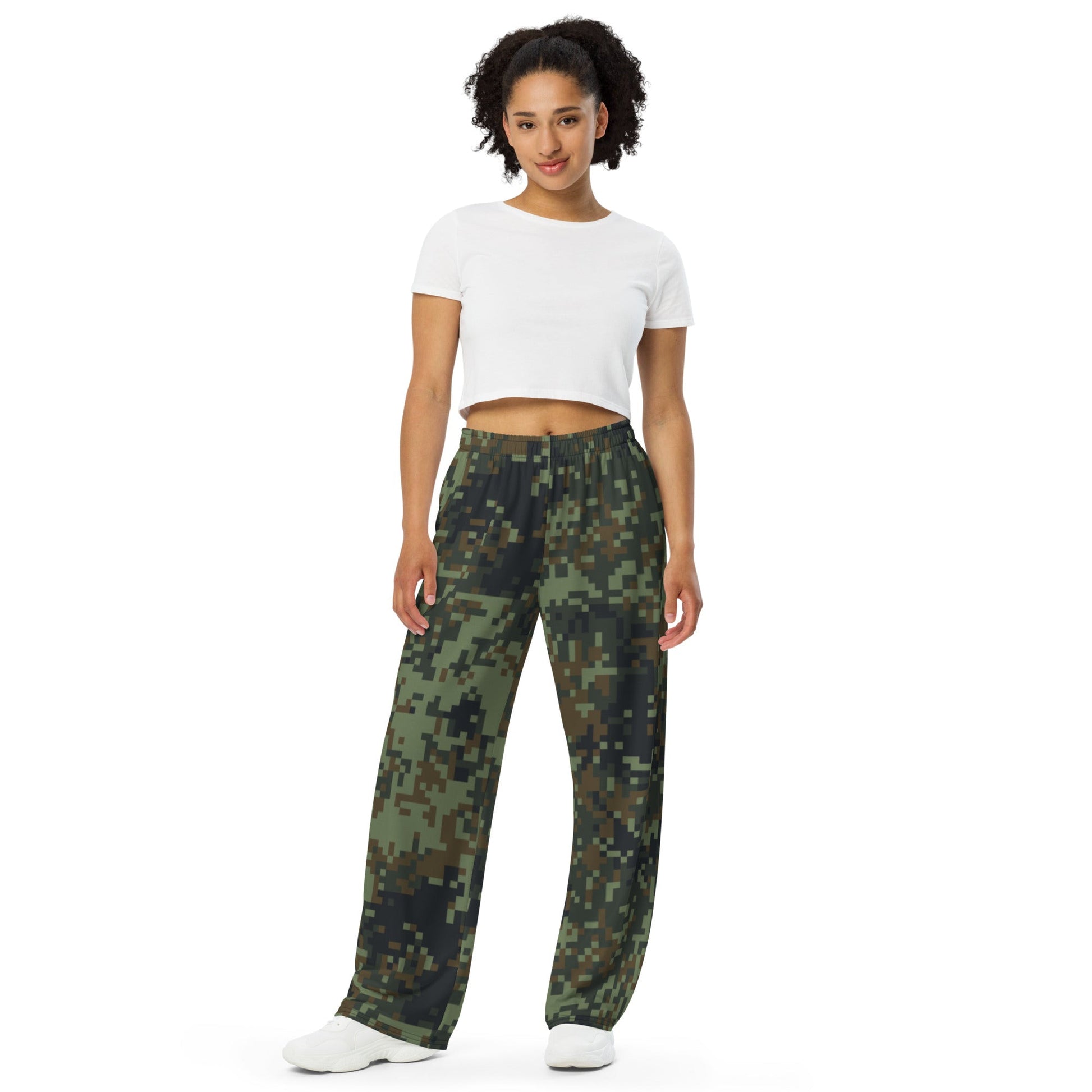 American Digital Dual-Tex Woodland CAMO unisex wide-leg pants - Wide-leg Pants