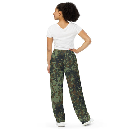 American Digital Dual-Tex Woodland CAMO unisex wide-leg pants - Wide-leg Pants