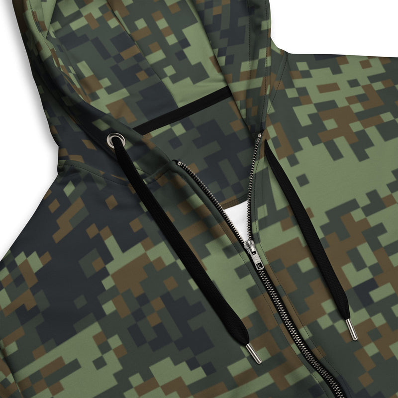 Digital Dual-Tex Woodland CAMO Unisex Zip Hoodie