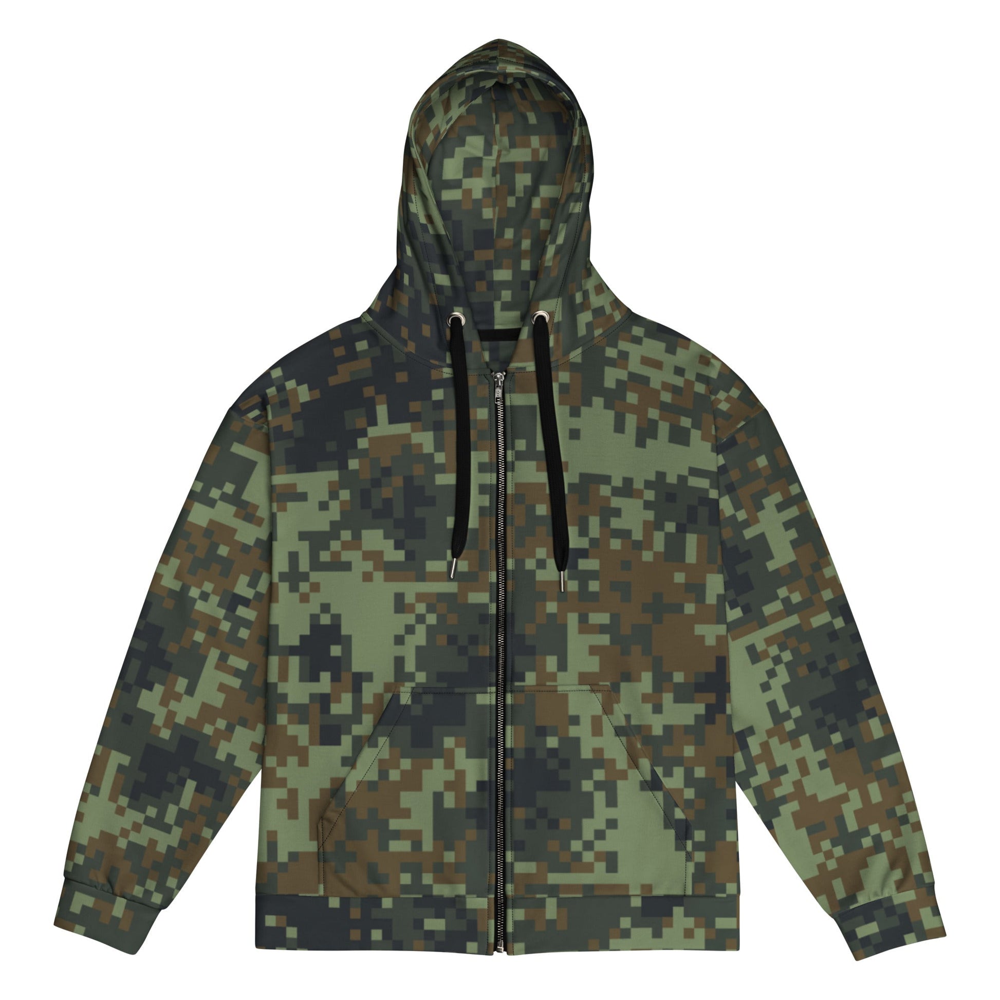 American Digital Dual-Tex Woodland CAMO Unisex zip hoodie - 2XS - Zip Hoodies