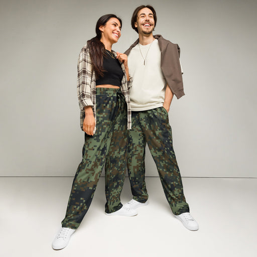 Digital Dual-Tex Woodland CAMO Unisex Wide-Leg Joggers - 2XS