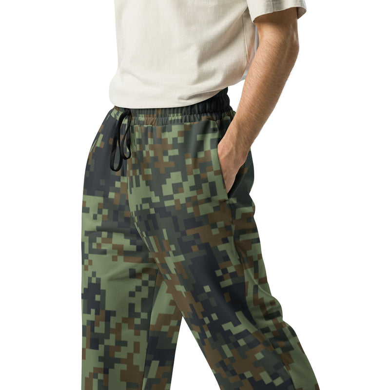 Digital Dual-Tex Woodland CAMO Unisex Wide-Leg Joggers