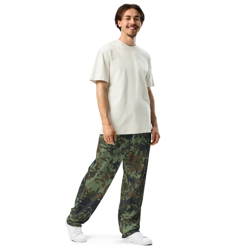 Digital Dual-Tex Woodland CAMO Unisex Wide-Leg Joggers