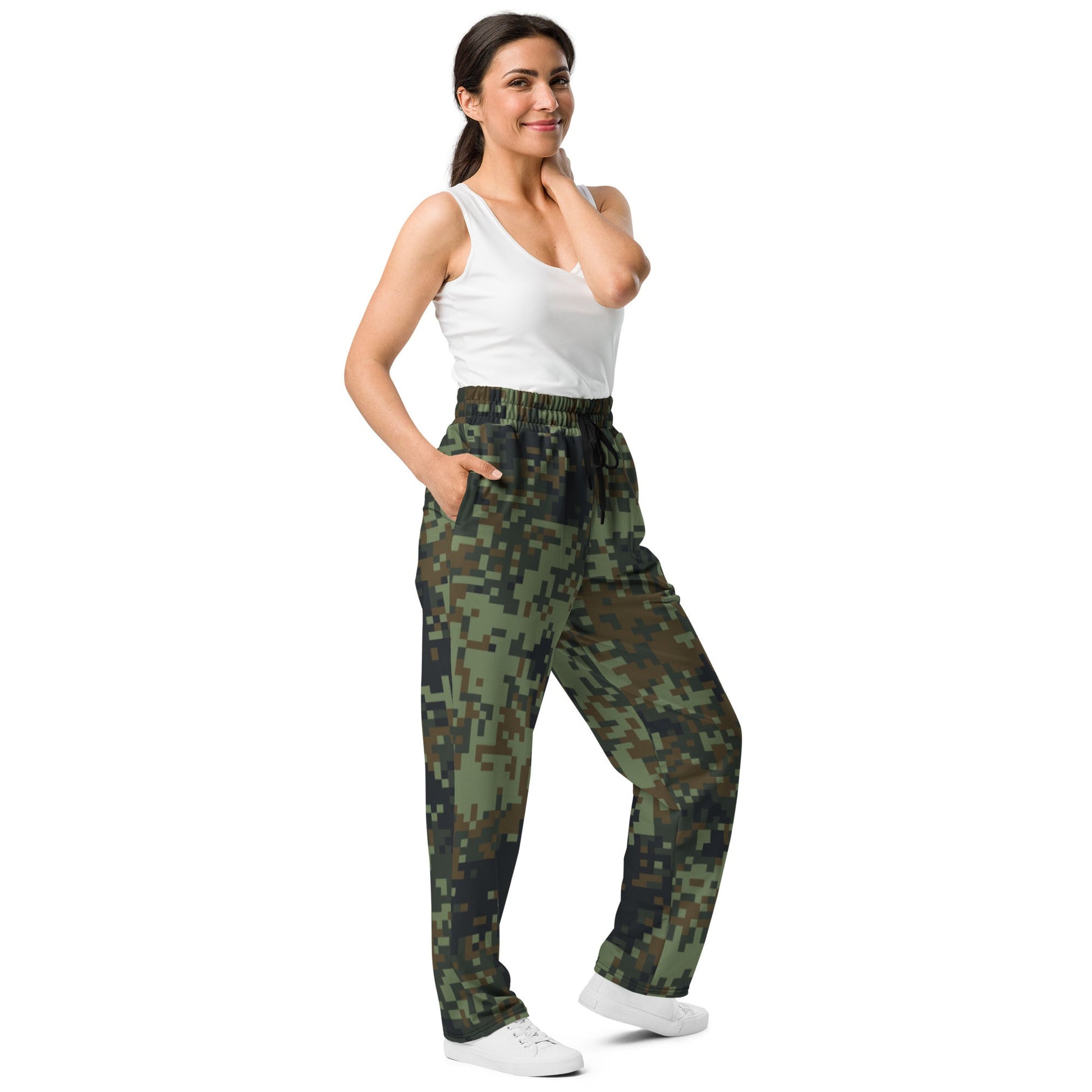 American Digital Dual-Tex Woodland CAMO Wide-leg joggers - Joggers
