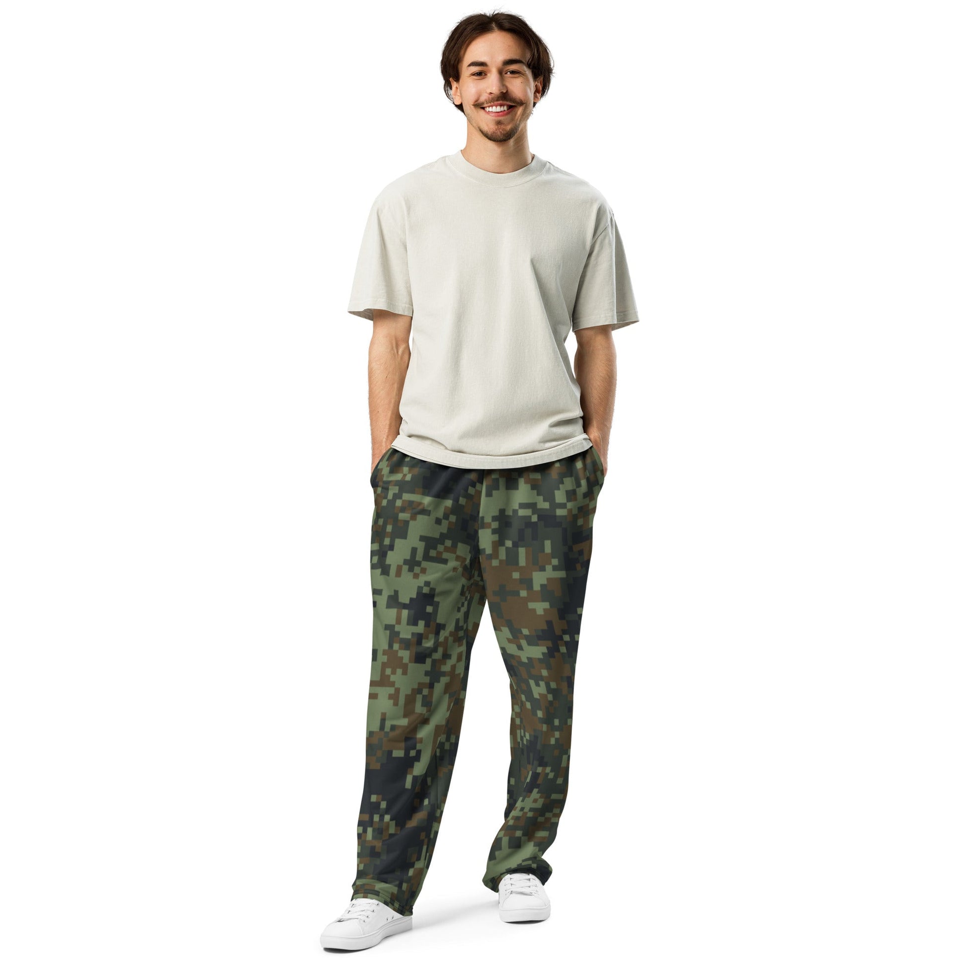 American Digital Dual-Tex Woodland CAMO Wide-leg joggers - Joggers
