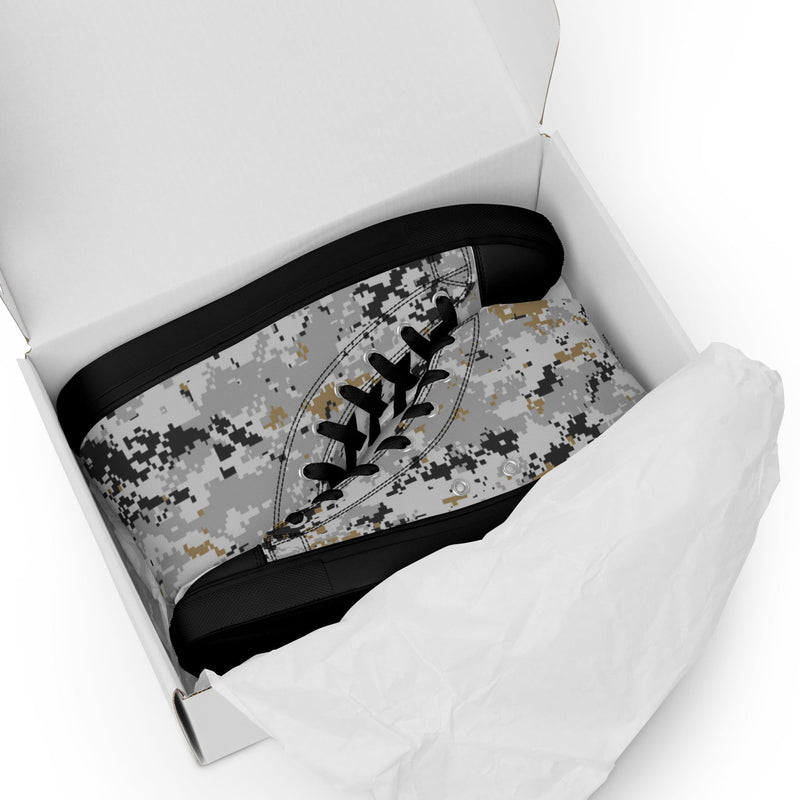 Digital Urban CAMO Mens High-Top Canvas Shoes