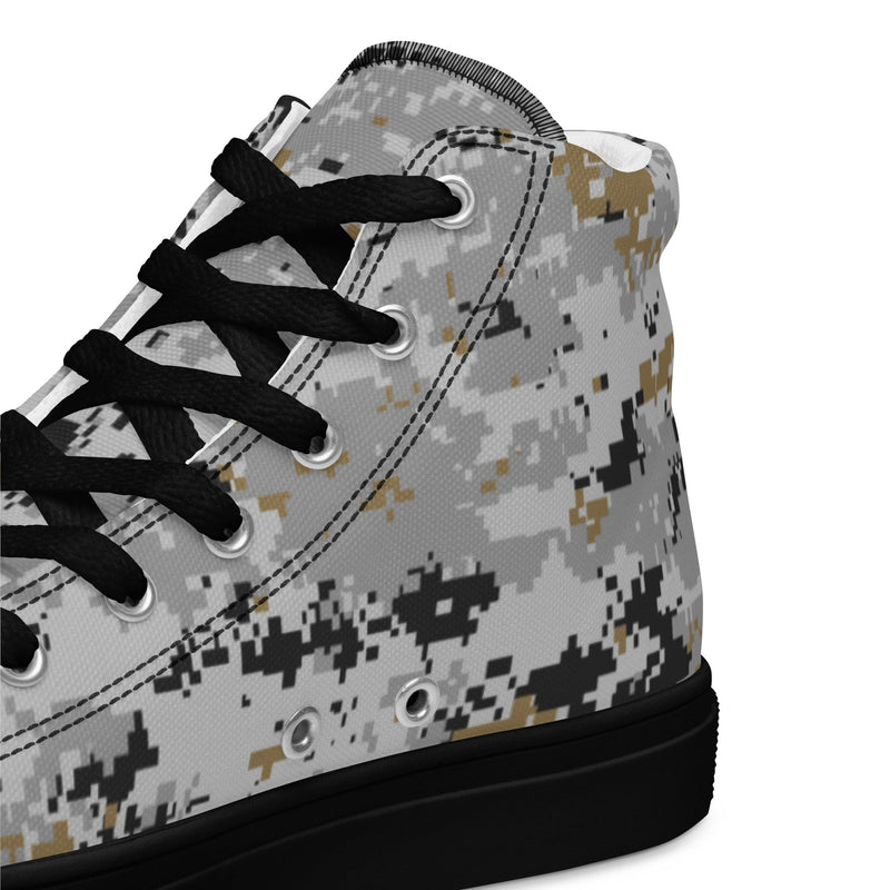 Digital Urban CAMO Mens High-Top Canvas Shoes