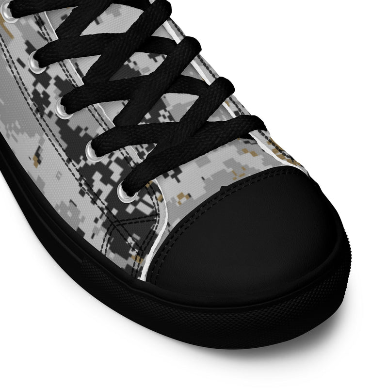Digital Urban CAMO Mens High-Top Canvas Shoes