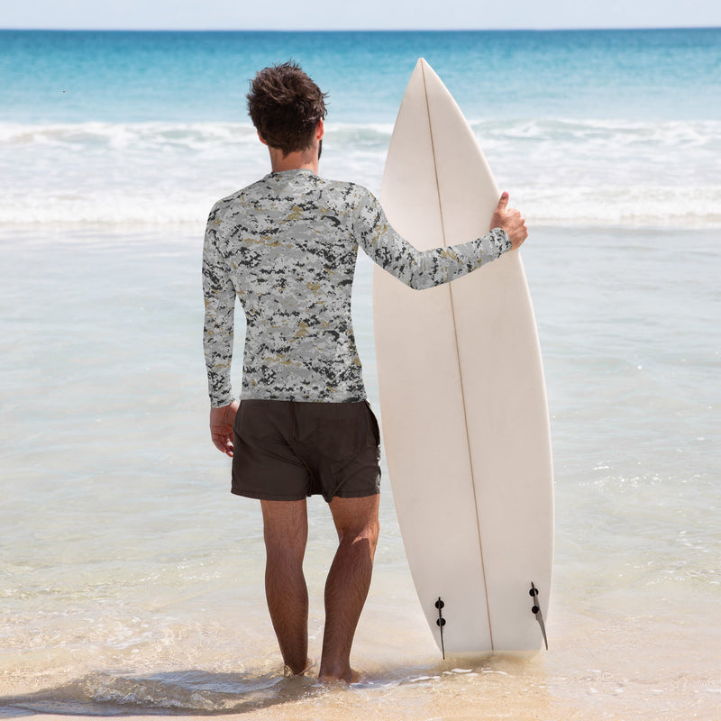Digital Urban CAMO Mens Long-Sleeve Rash Guard