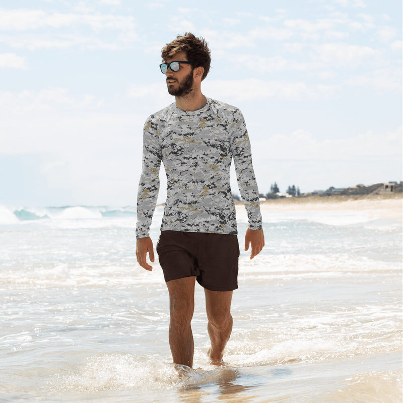 Digital Urban CAMO Mens Long-Sleeve Rash Guard - XS