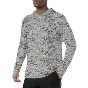 Digital Urban CAMO Mens Sunscreen Sports Hoodie With Thumb Holes