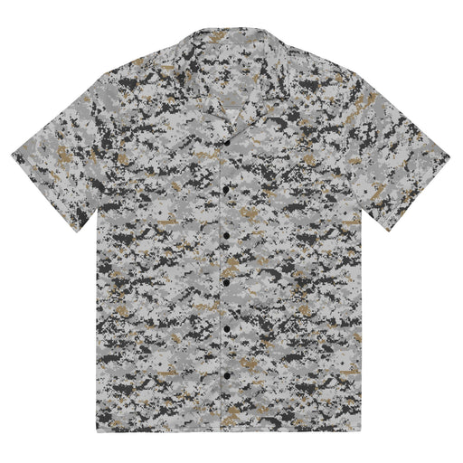 Digital Urban CAMO Unisex Short-Sleeve Button Shirt - 2XS - Button-Up