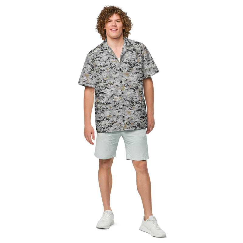 Digital Urban CAMO Unisex Short-Sleeve Button Shirt - Button-Up