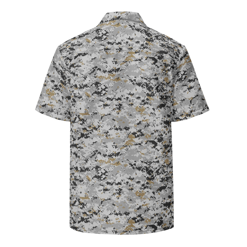 Digital Urban CAMO Unisex Short-Sleeve Button Shirt - Button-Up