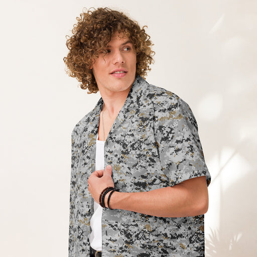Digital Urban CAMO Unisex Short-Sleeve Button Shirt - Button-Up