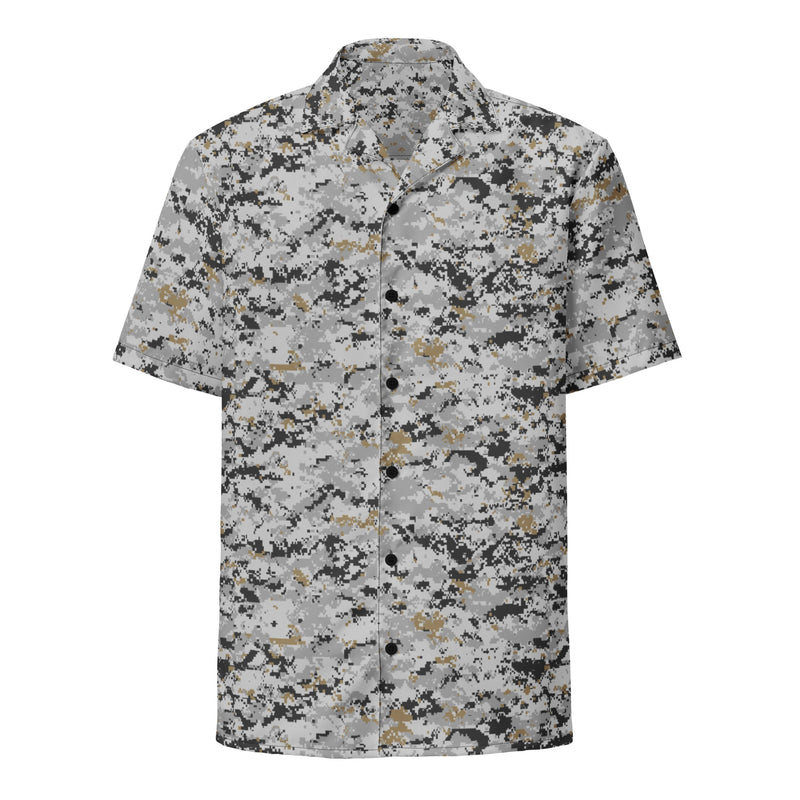Digital Urban CAMO Unisex Short-Sleeve Button Shirt - Button-Up