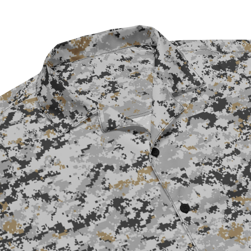 Digital Urban CAMO Unisex Short-Sleeve Button Shirt - Button-Up