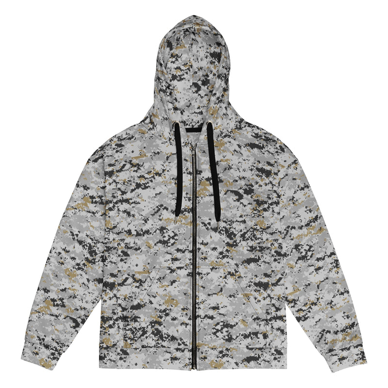Digital Urban CAMO Unisex Zip Hoodie - 2XS