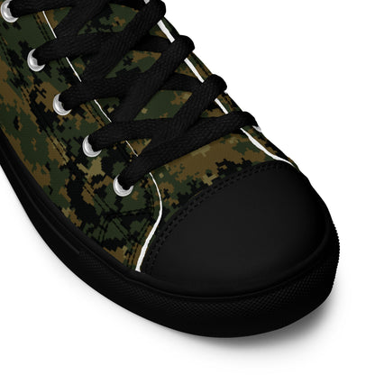 American Digital Woodland CAMO Mens high top canvas shoes - High Top Canvas Shoes
