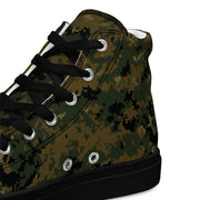 Digital Woodland CAMO Mens High-Top Canvas Shoes