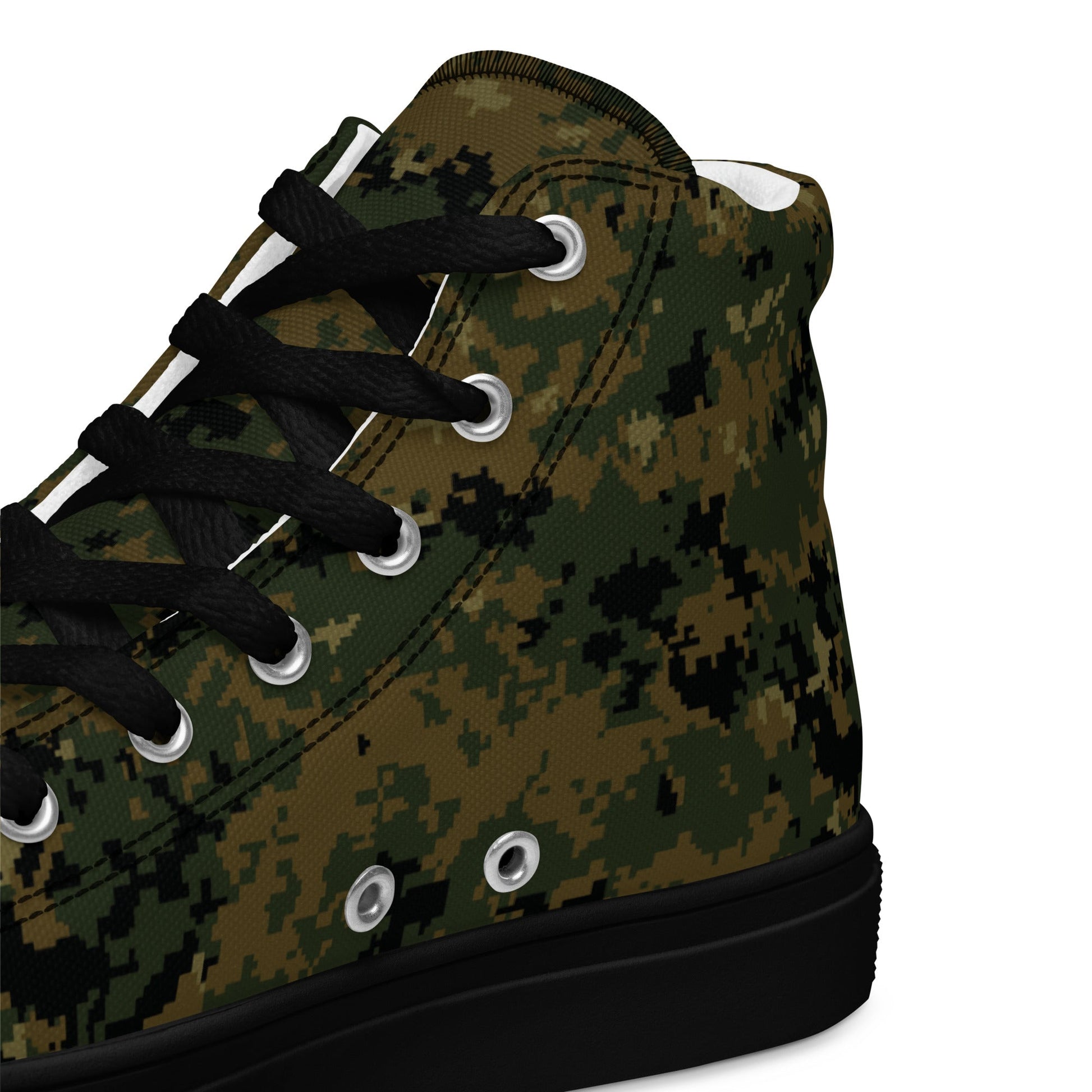 American Digital Woodland CAMO Mens high top canvas shoes - High Top Canvas Shoes