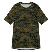 Digital Woodland CAMO Mens Short-Sleeve Rash Guard - 2XS - SS