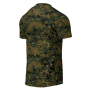Digital Woodland CAMO Mens Short-Sleeve Rash Guard - SS