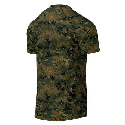 American Digital Woodland CAMO Mens Short-Sleeve Rash Guard - Short-sleeve Guards