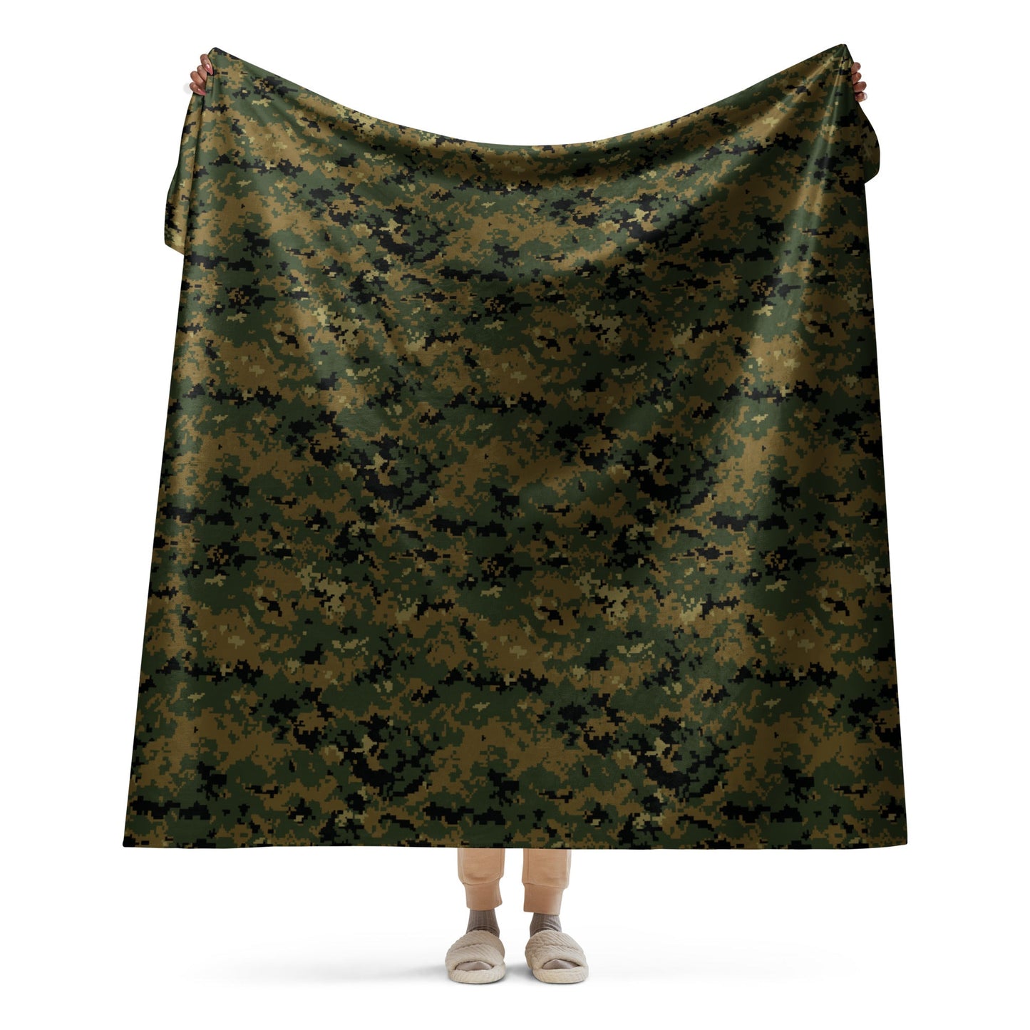 American Digital Woodland CAMO Sherpa Blanket - 60″×80″