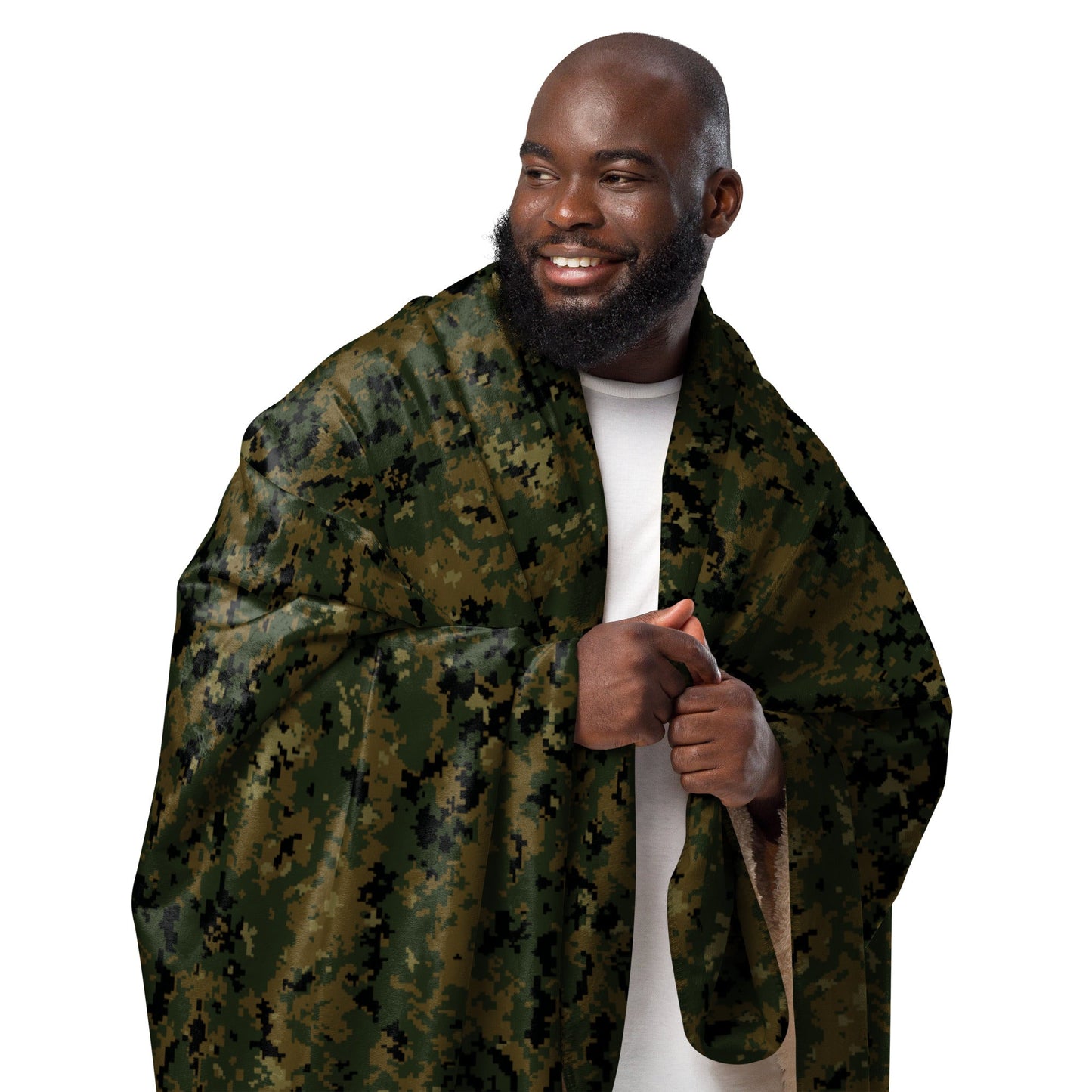 American Digital Woodland CAMO Sherpa Blanket