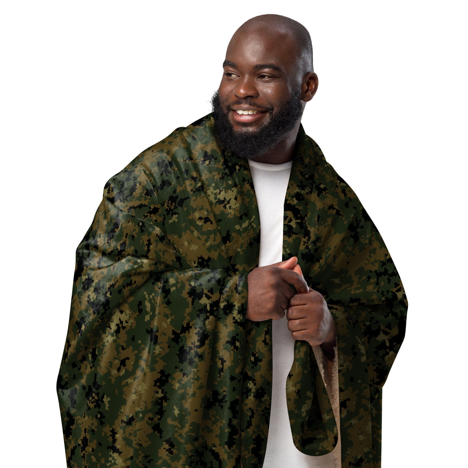 American Digital Woodland CAMO Sherpa Blanket