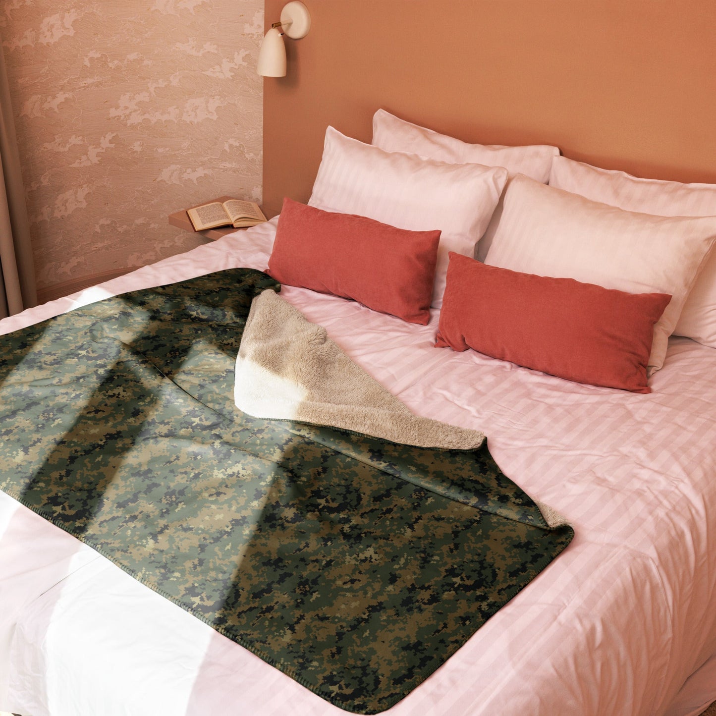 American Digital Woodland CAMO Sherpa Blanket