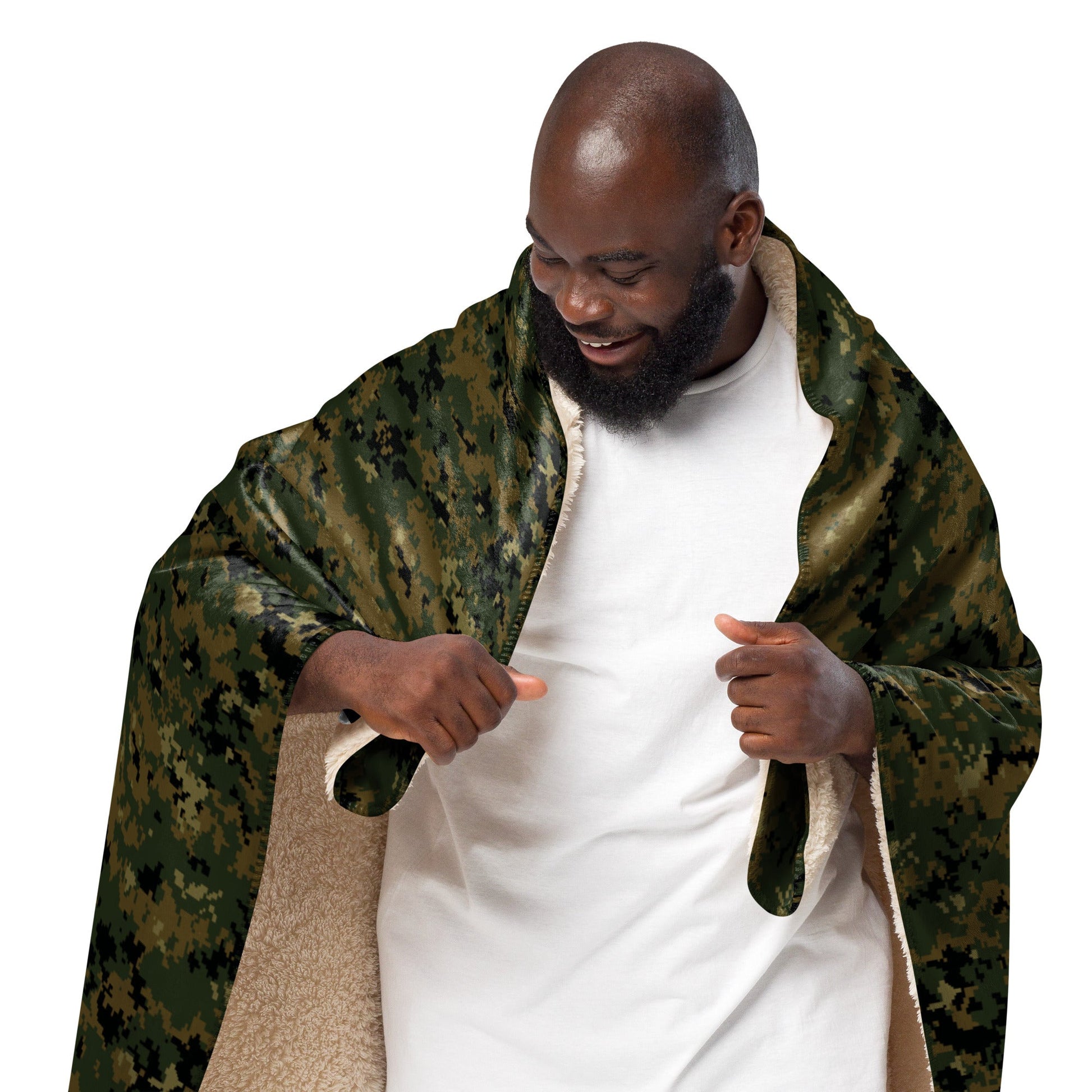 American Digital Woodland CAMO Sherpa Blanket