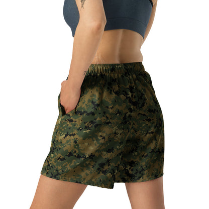 American Digital Woodland CAMO Unisex Athletic Long Shorts