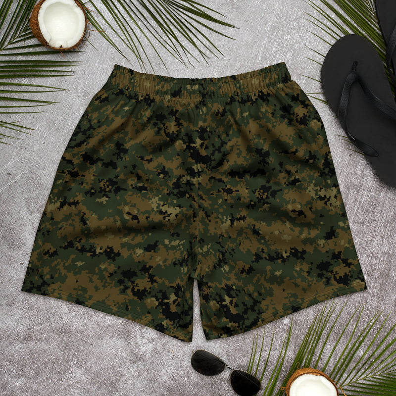 Digital Woodland CAMO Unisex Athletic Long Shorts