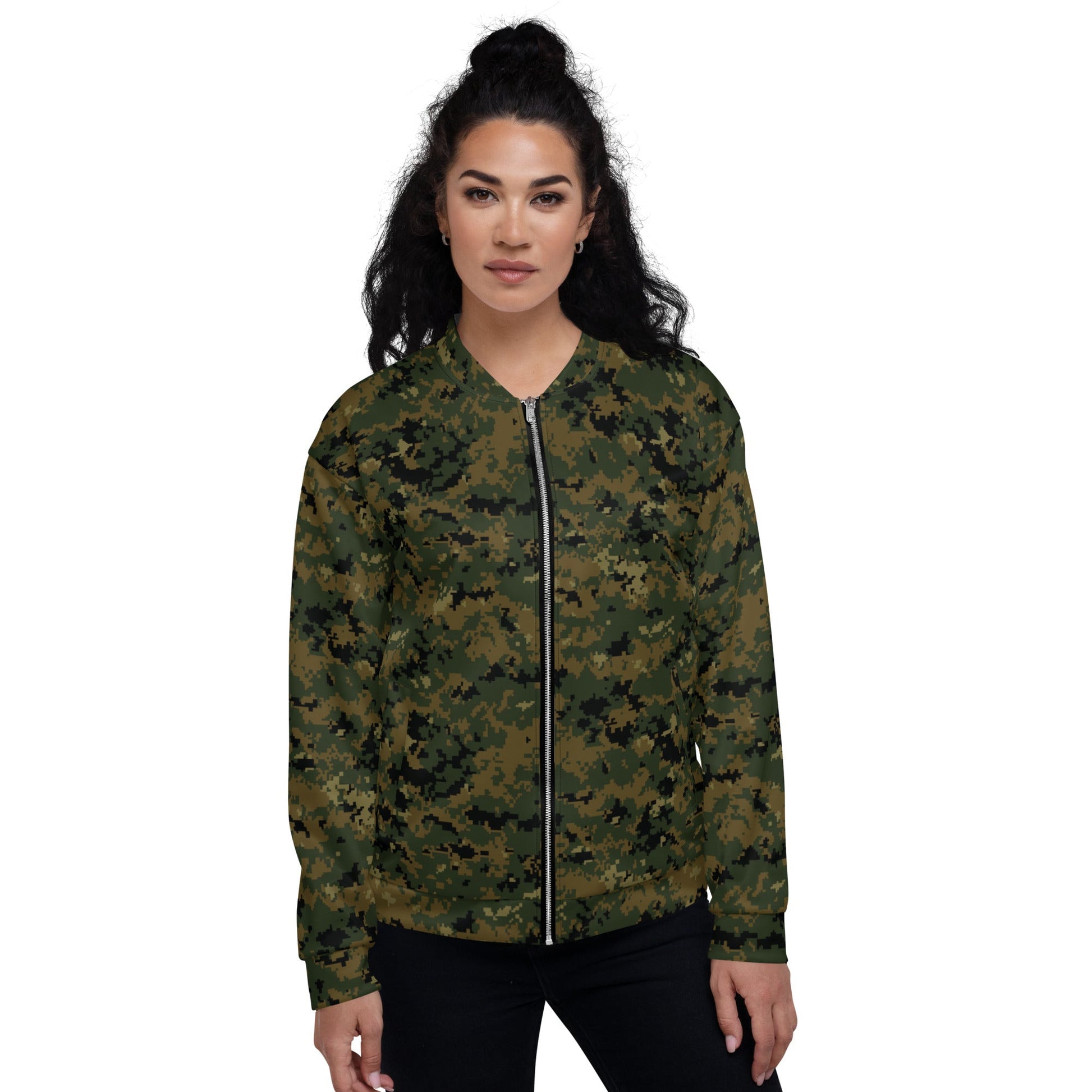 American Digital Woodland CAMO Unisex Bomber Jacket - Jackets