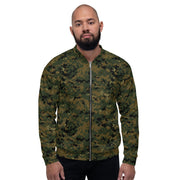 Digital Woodland CAMO Unisex Bomber Jacket