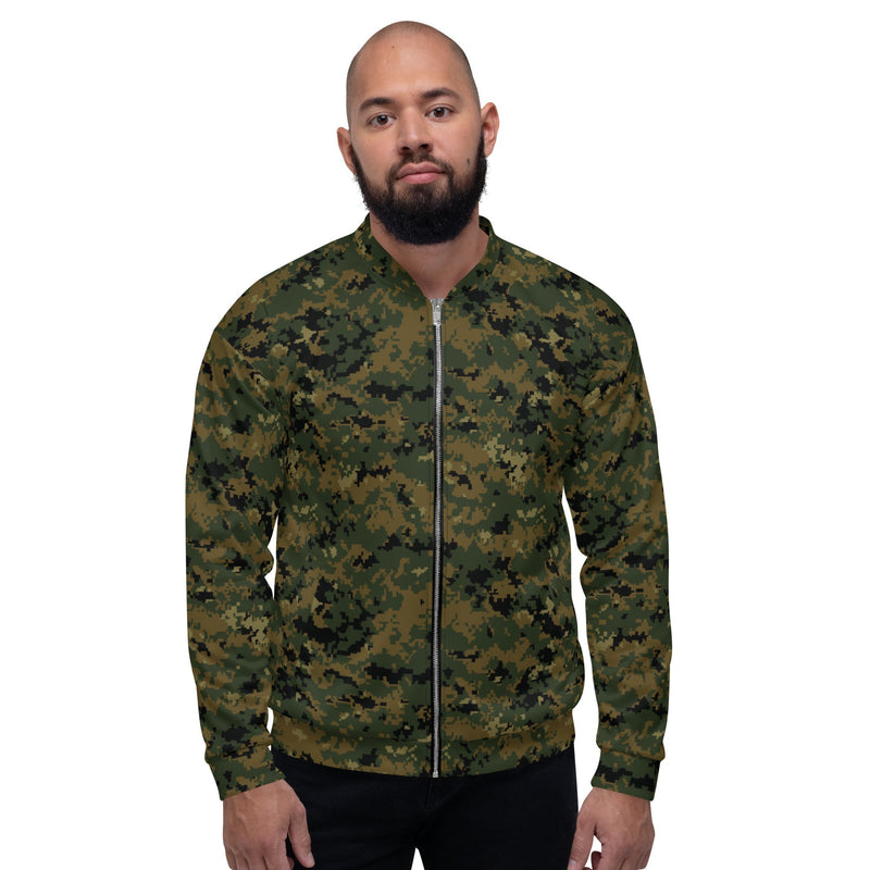Digital Woodland CAMO Unisex Bomber Jacket
