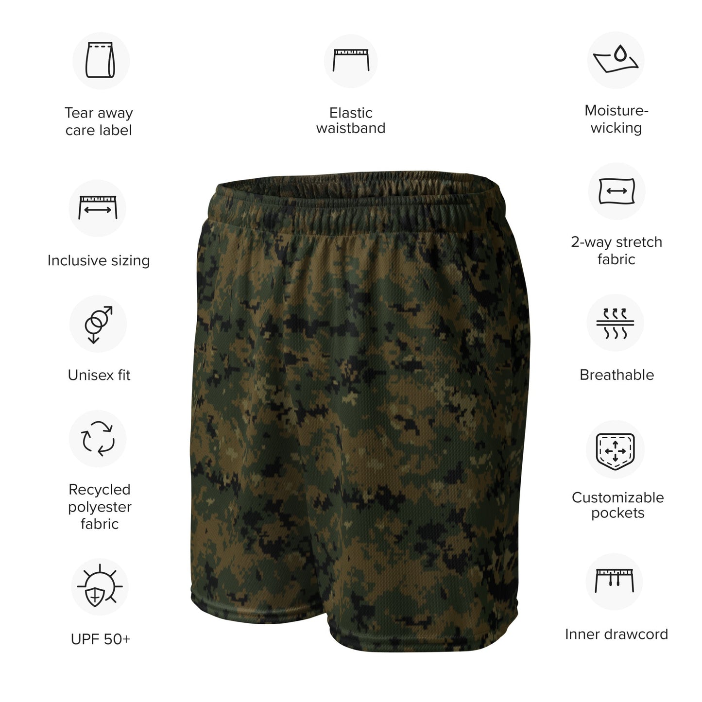 American Digital Woodland CAMO Unisex mesh shorts - Mesh Shorts