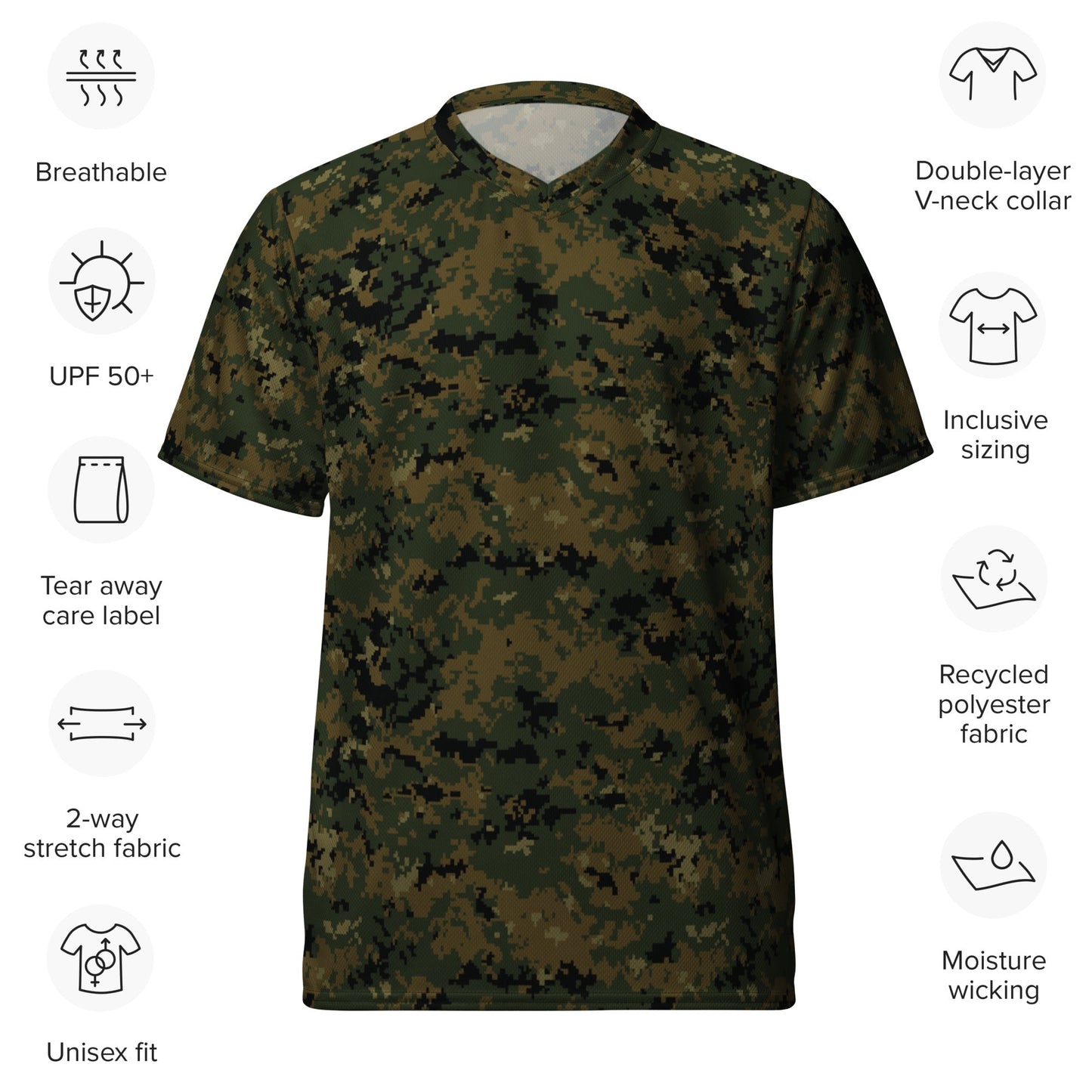 American Digital Woodland CAMO unisex sports jersey Sports Jerseys